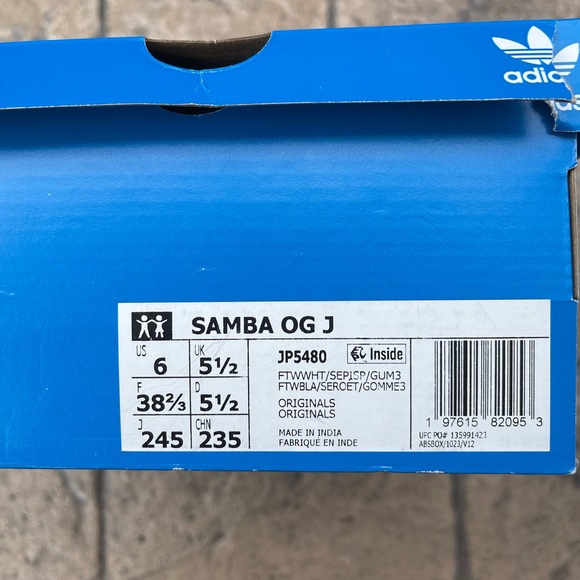 Size 6Y - Adidas Samba ‘White Coral Pink’ - Picture 3 of 3